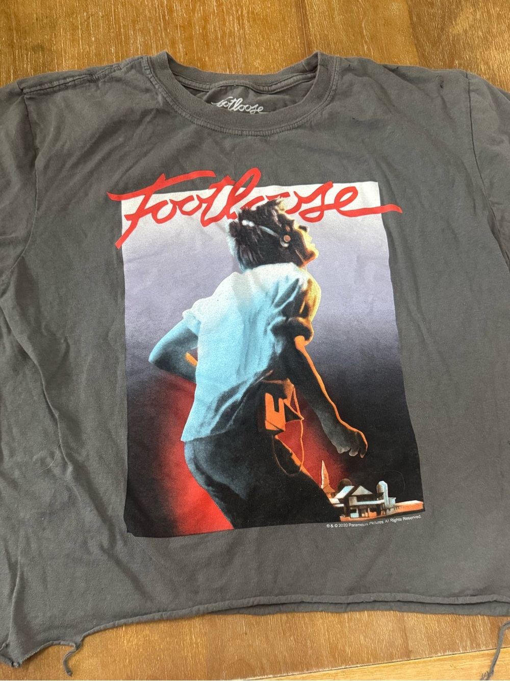 Footloose Graphic Tee - Gray Women’s Short Sleeve